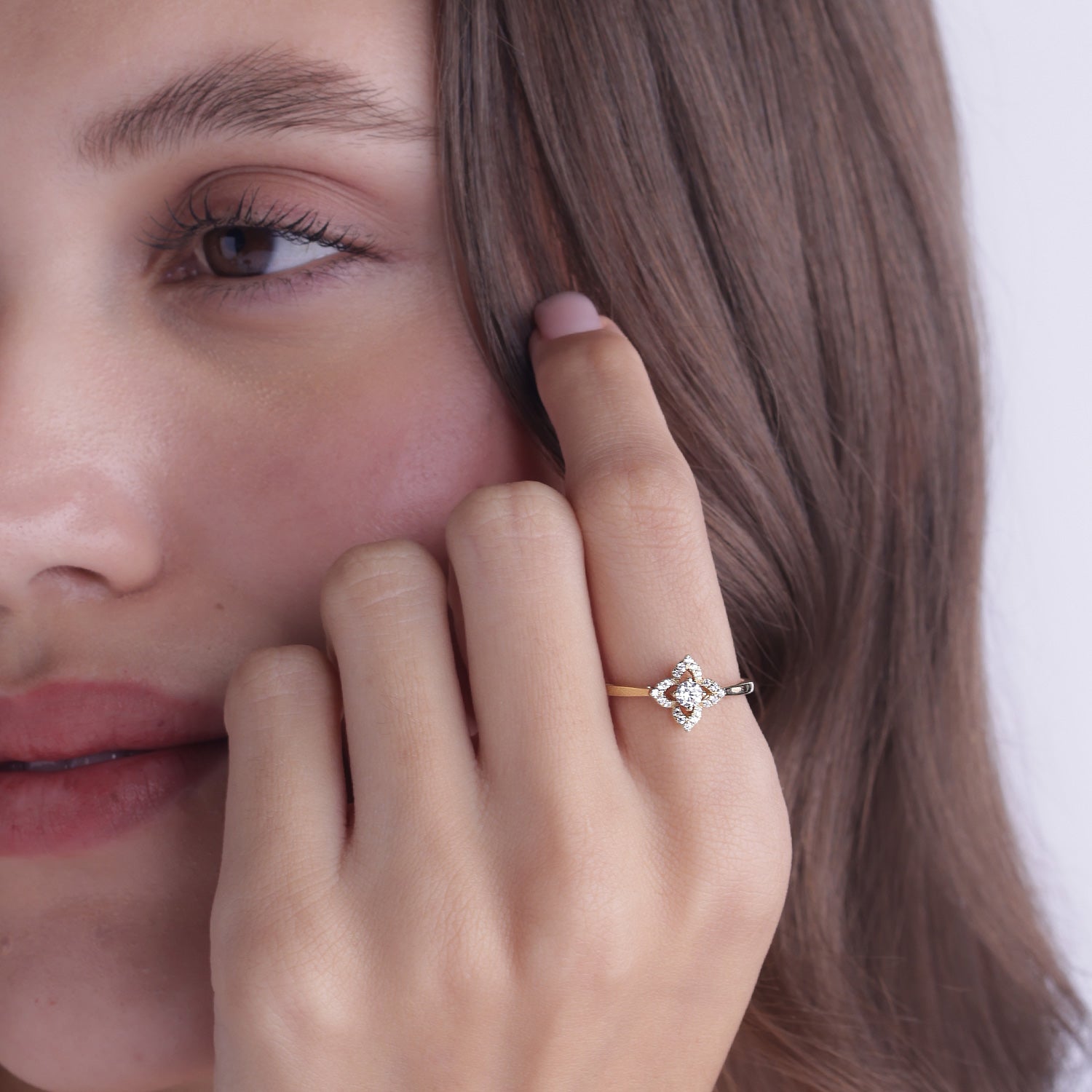 Floral Halo Ring