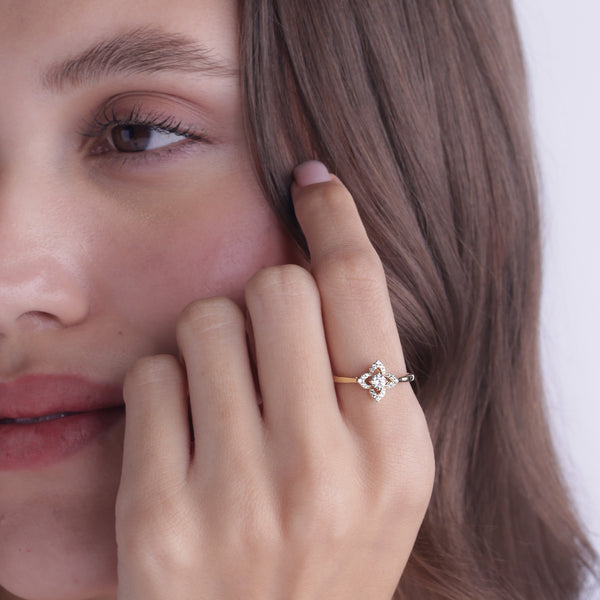 Floral Halo Ring