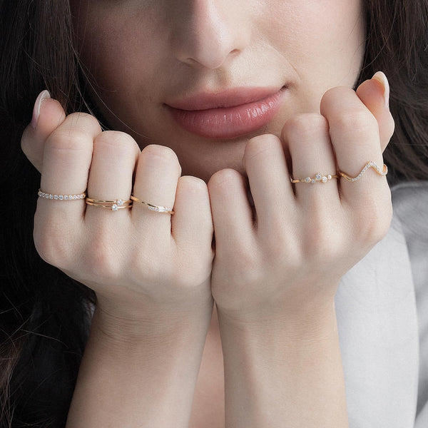 Split Shank Dual-Stone Ring