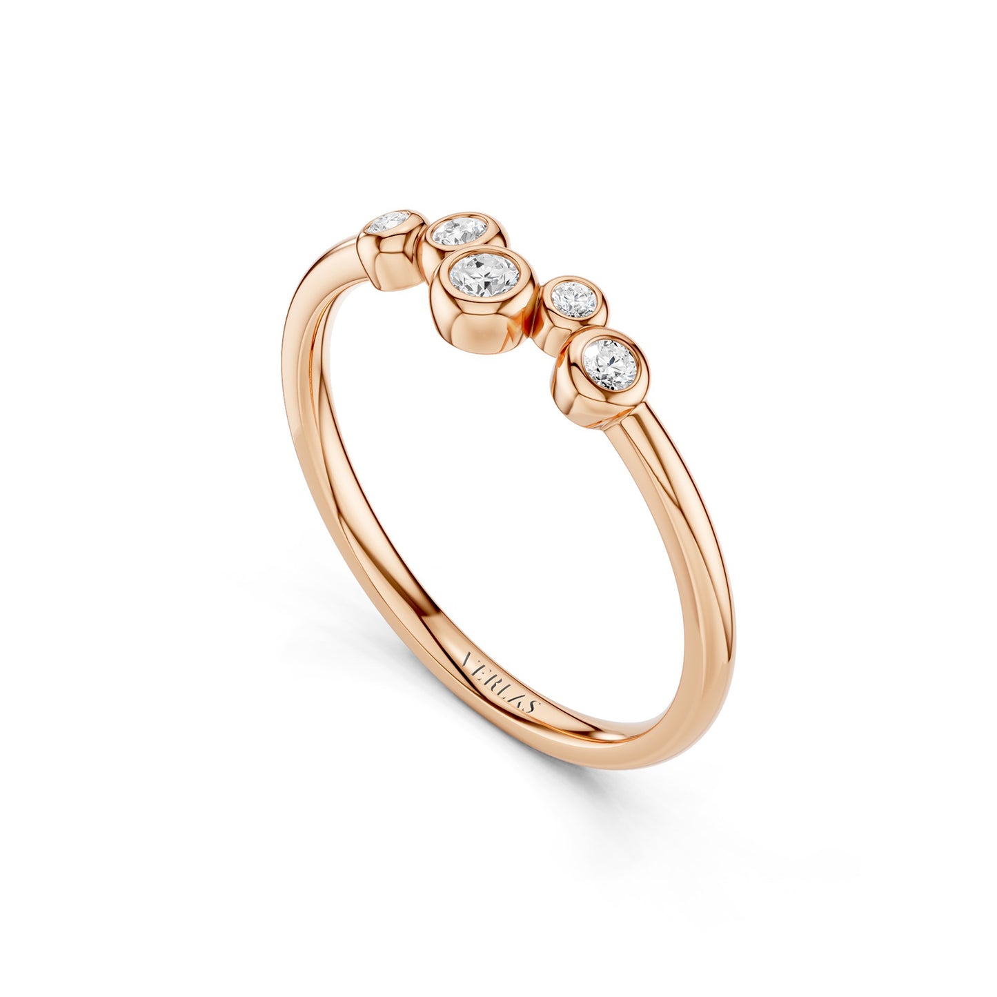 Celeste Cluster 5-Stone Bezel Ring