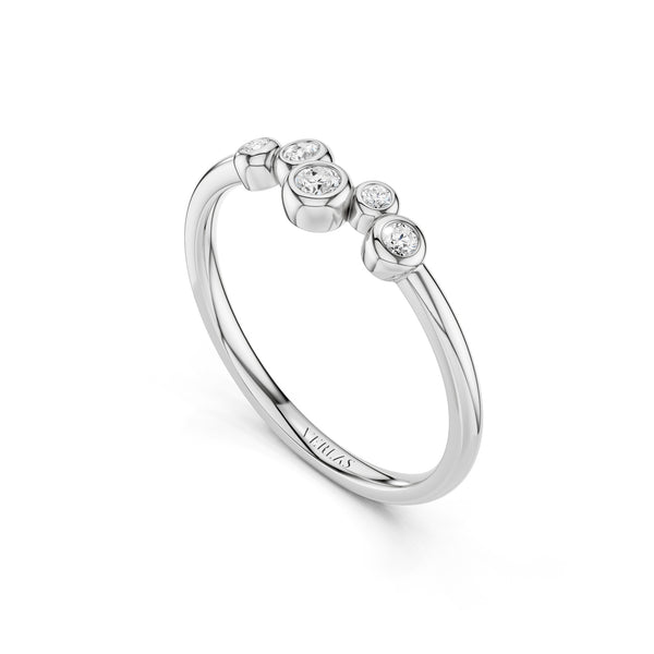 Celeste Cluster 5-Stone Bezel Ring