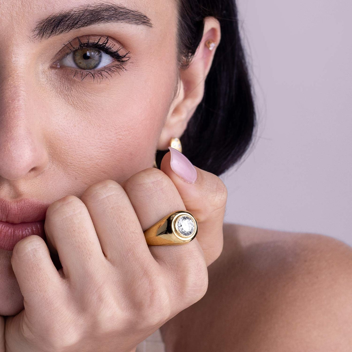 Round-Cut Signet Ring