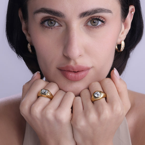Round-Cut Signet Ring