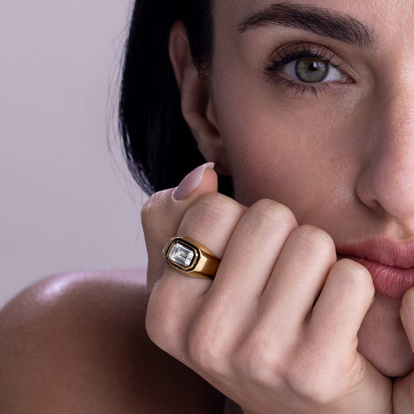 Emerald-Cut Signet Ring