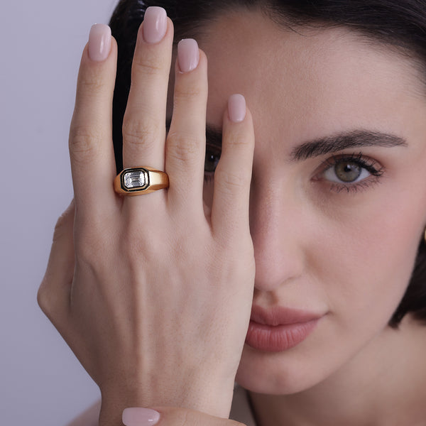 Emerald-Cut Signet Ring