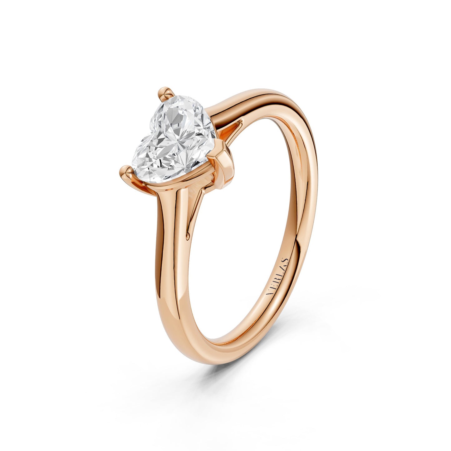 Heart Solitaire Ring Medium