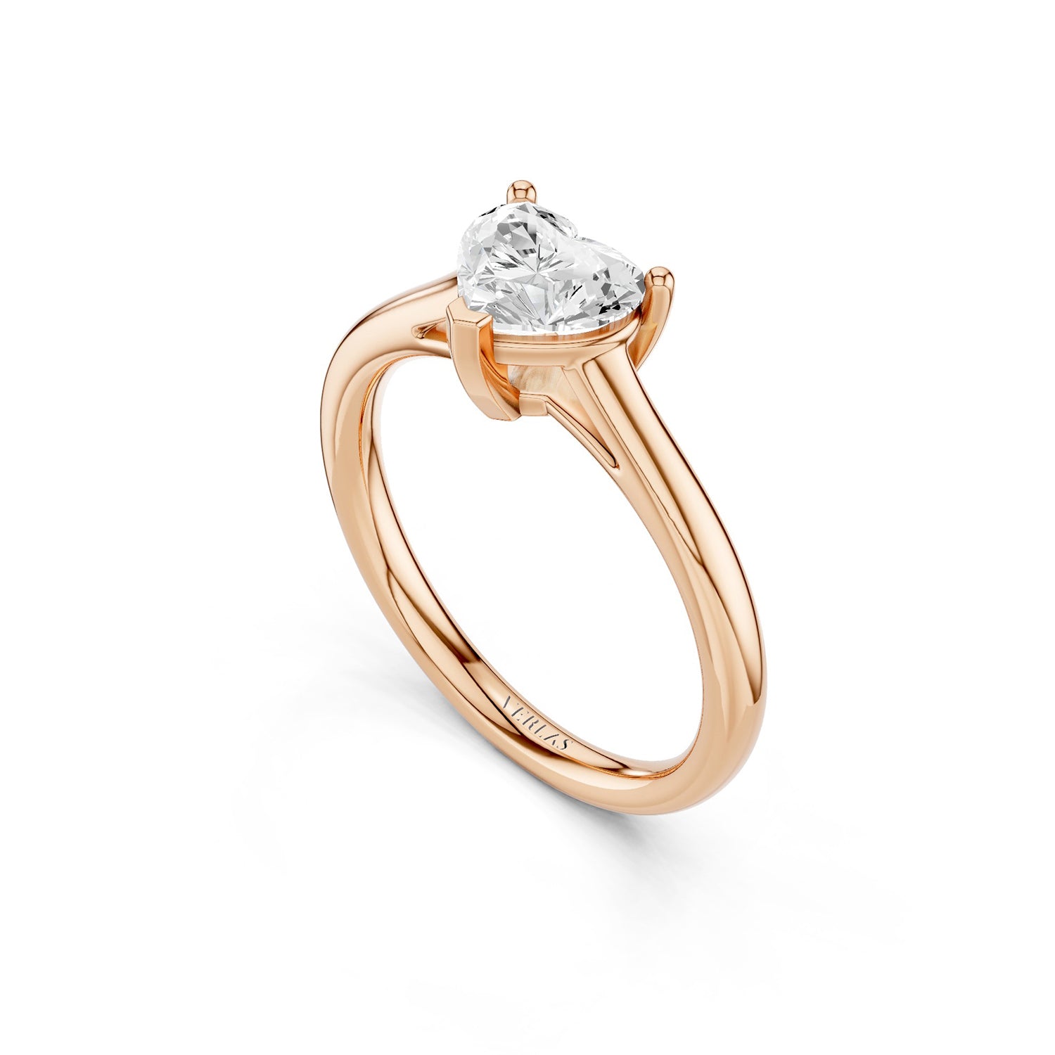 Heart Solitaire Ring Medium
