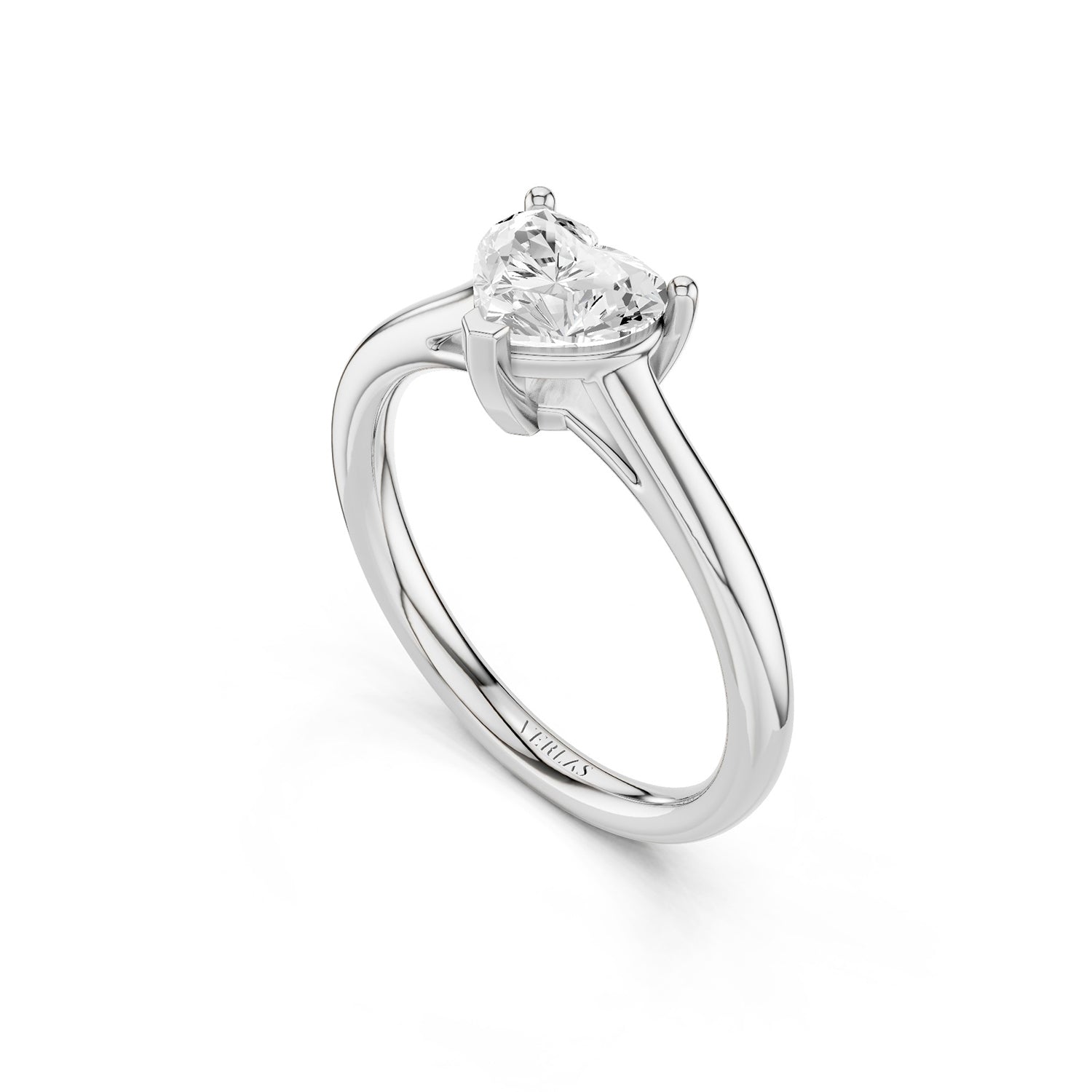 Heart Solitaire Ring Medium