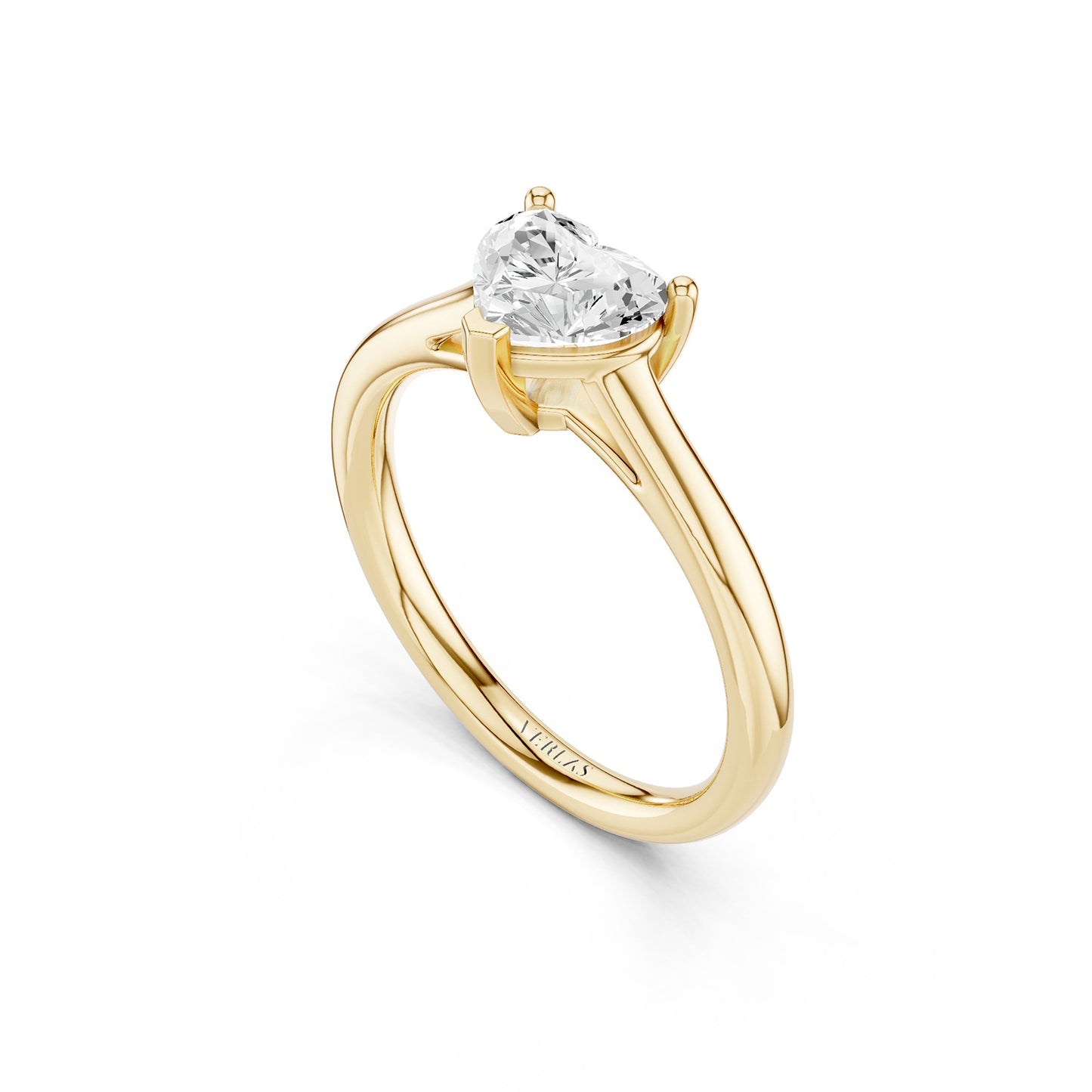 Heart Solitaire Ring Medium