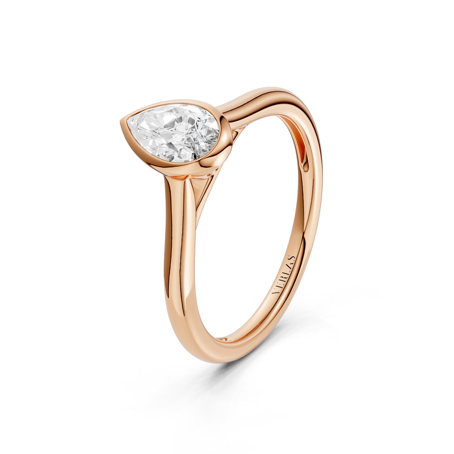 Pear-Cut Bezel Solitaire Ring