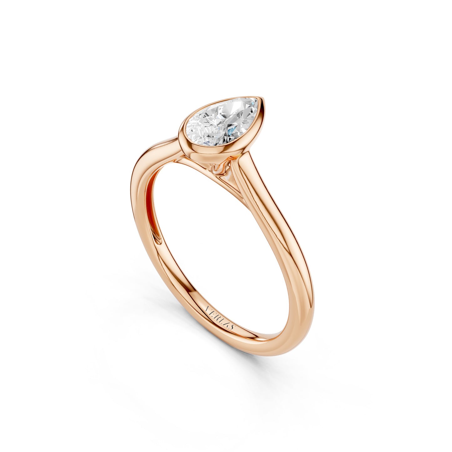 Pear-Cut Bezel Solitaire Ring
