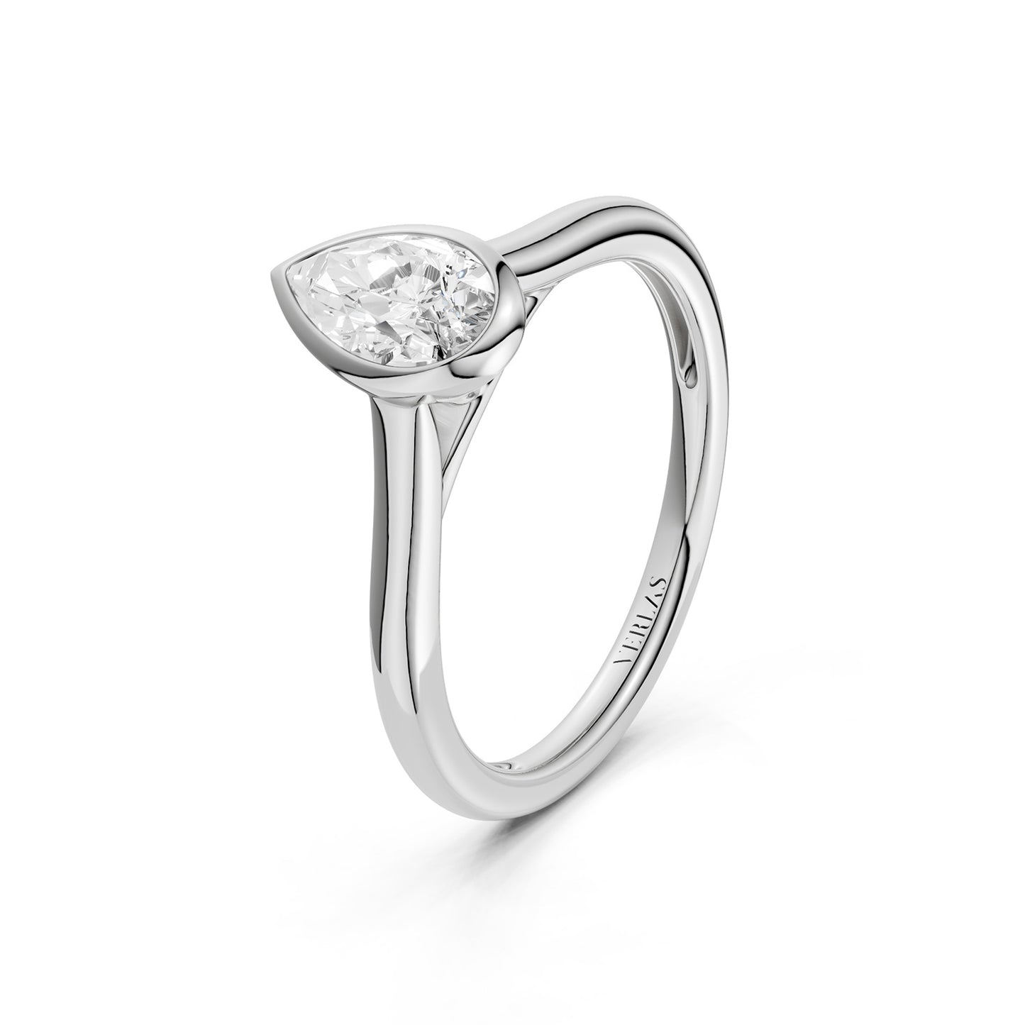 Pear-Cut Bezel Solitaire Ring