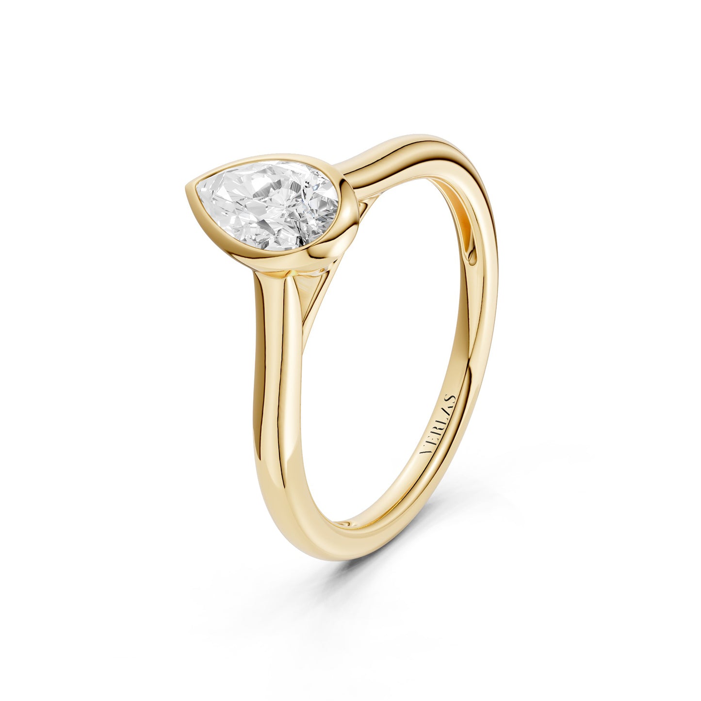 Pear-Cut Bezel Solitaire Ring