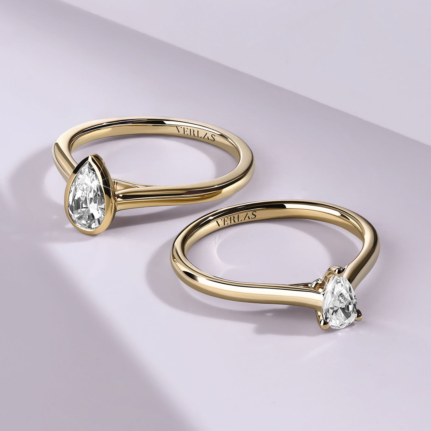 Pear-Cut Bezel Solitaire Ring