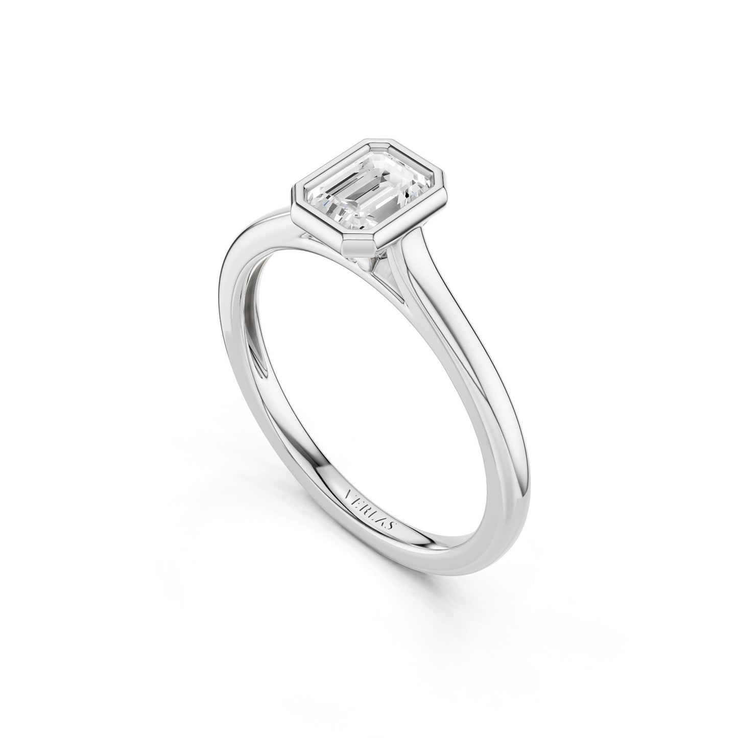 Emerald Cut Bezel Ring