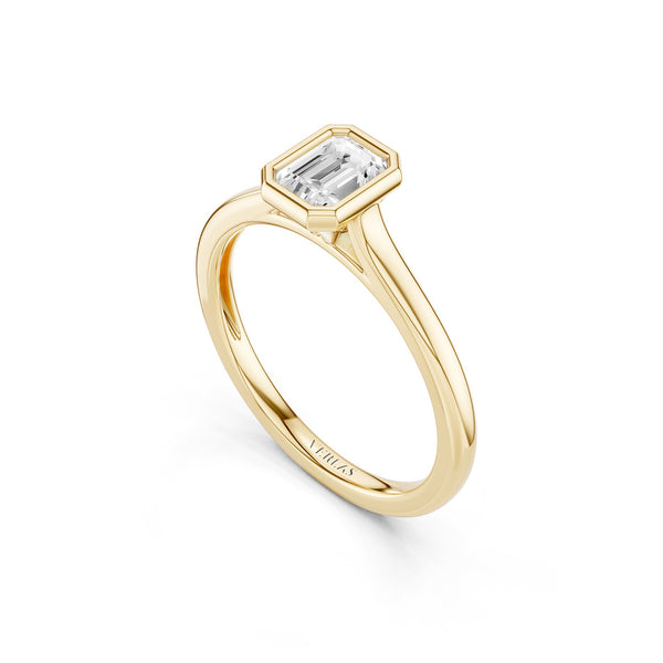 Emerald Cut Bezel Ring
