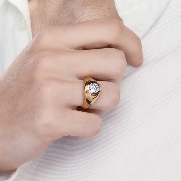 Round-Cut Signet Ring