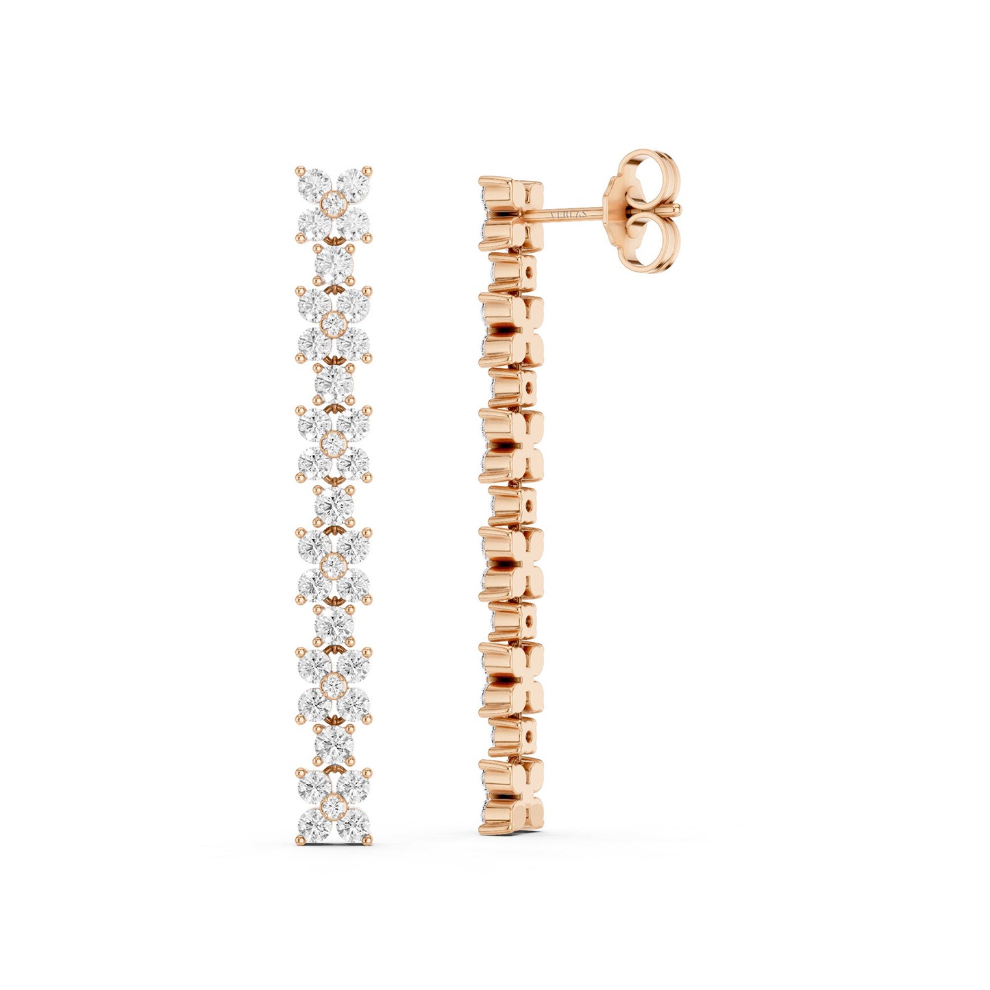 Alyssa Cascading Dangler Diamond Earrings
