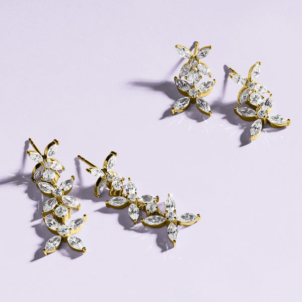 Alyssa Tres Marquise Diamond Drop Earrings
