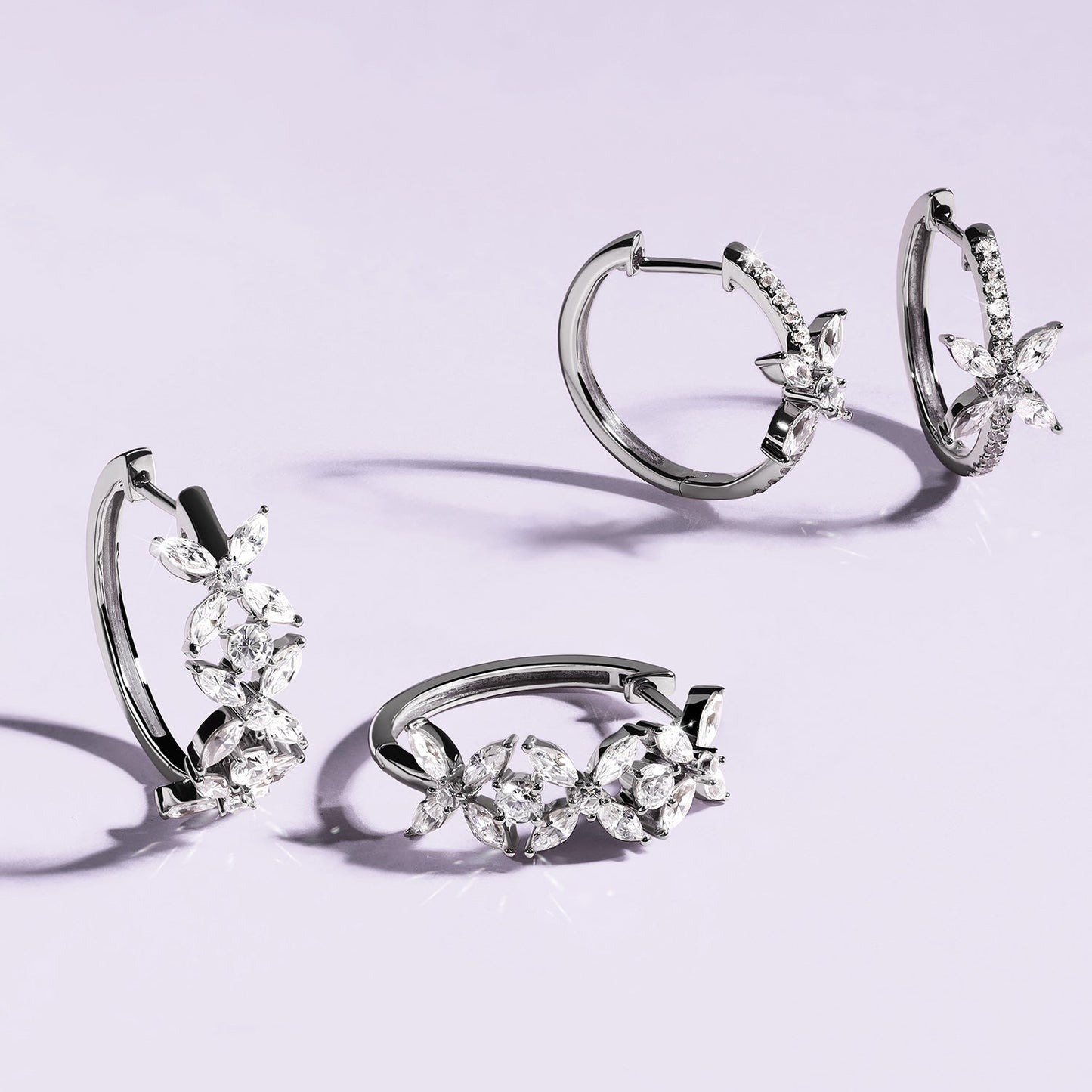 Alyssa Empowered Marquise Diamond Hoops