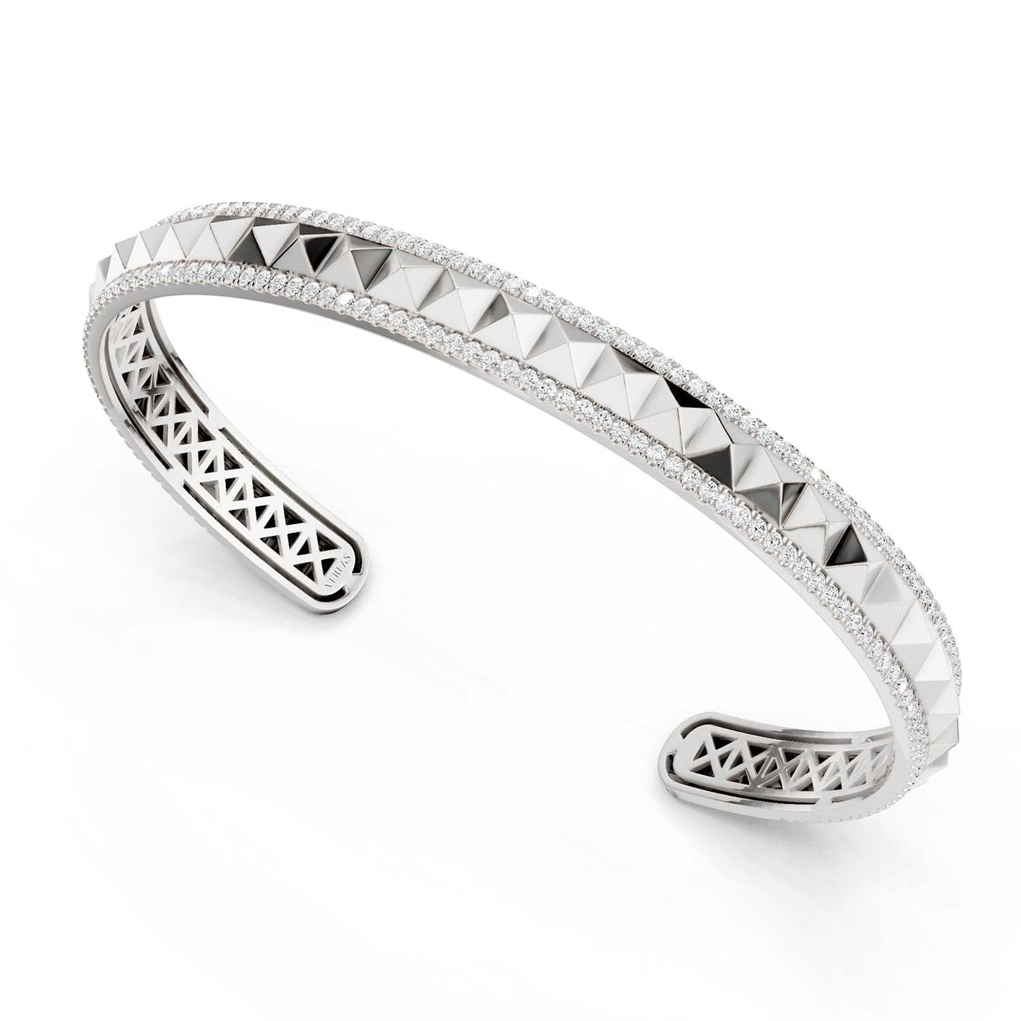 Zenyth Pyramid Spiked Cuff Bracelet