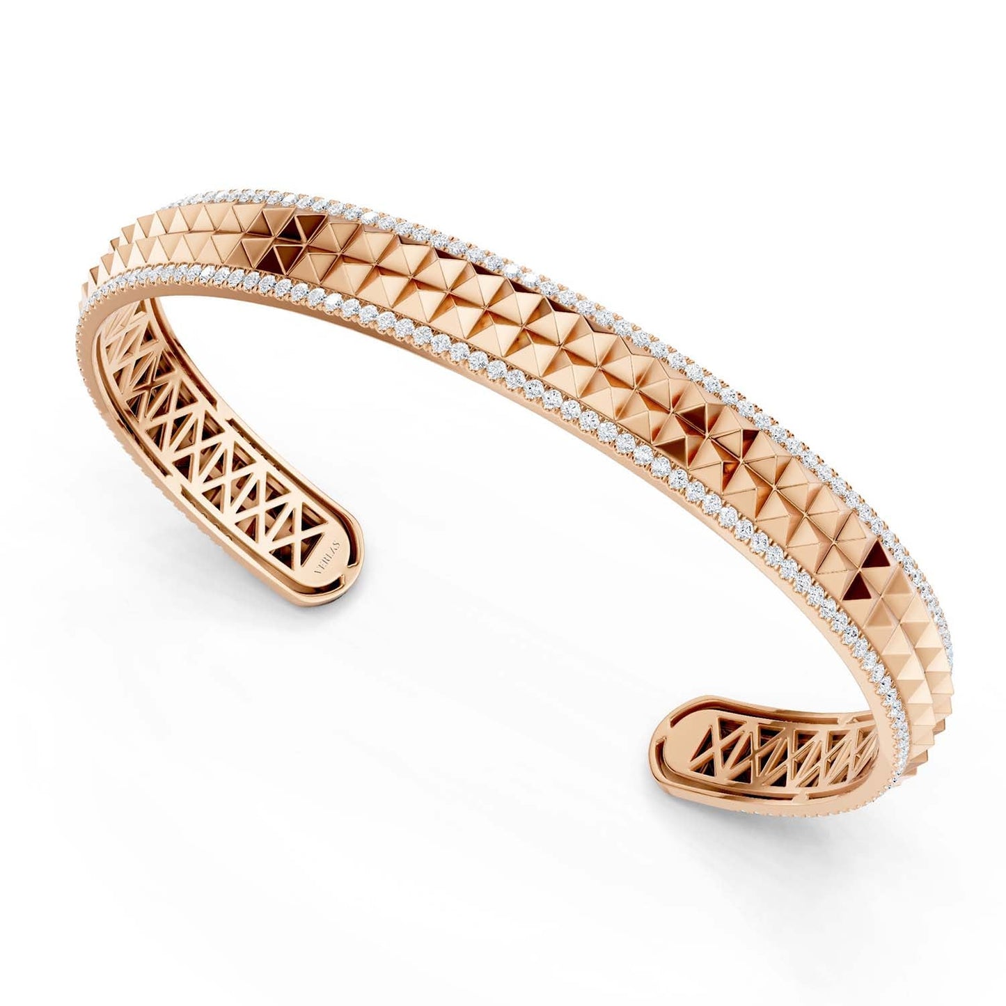 Zenyth Two-Tier Pyramid Cuff Bracelet