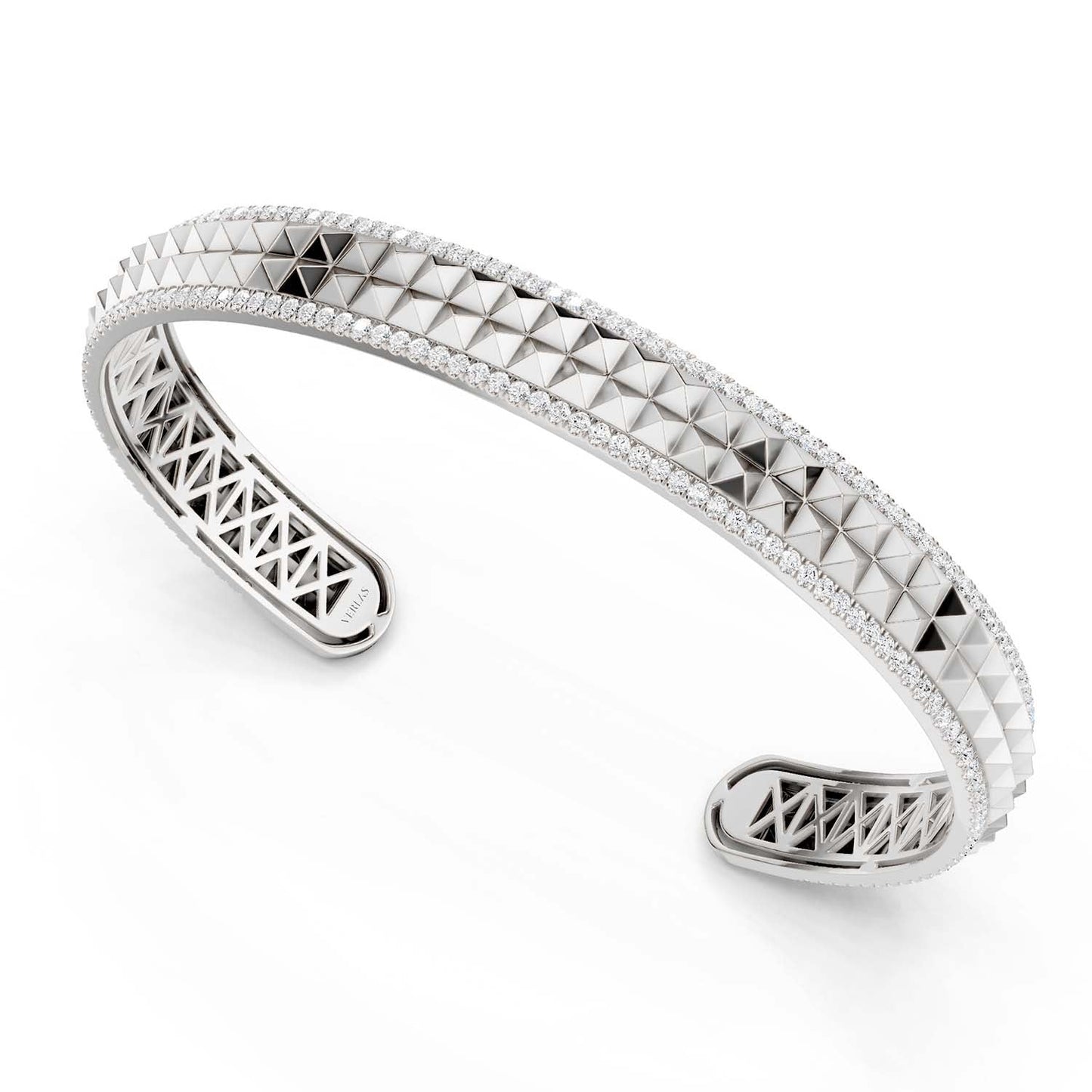 Zenyth Two-Tier Pyramid Cuff Bracelet