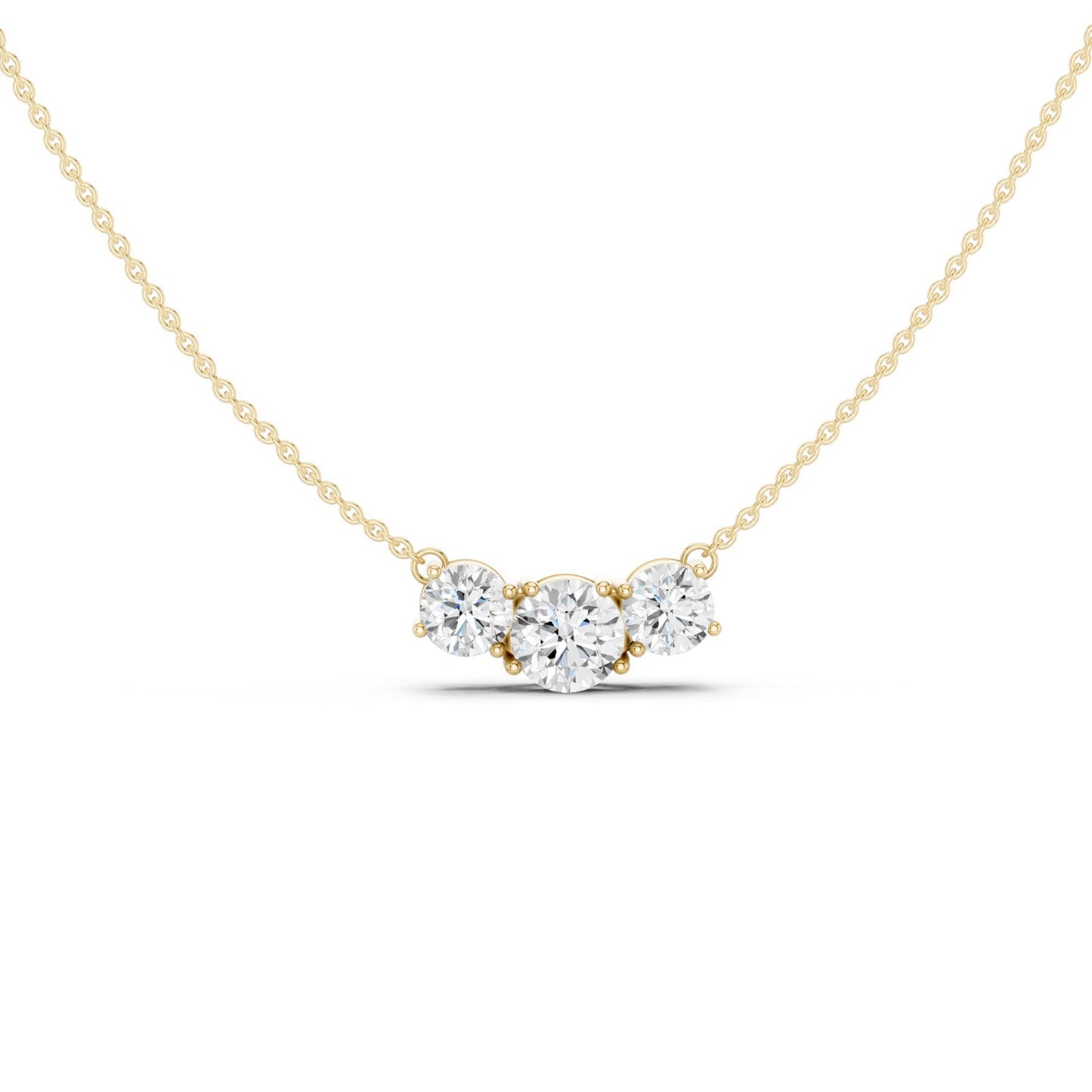 3-Stone Luxe Pendant Necklace