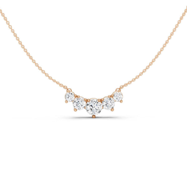 5-Stone Petite Pendant Necklace