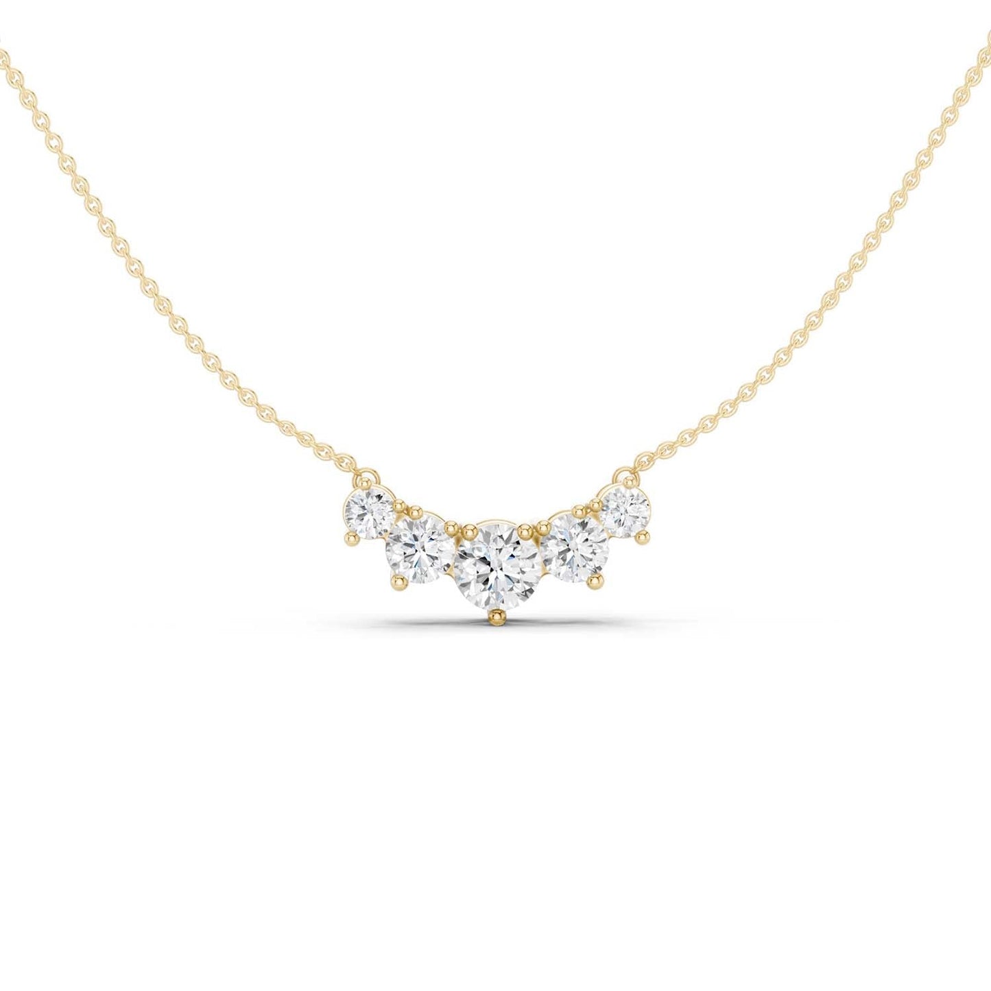 5-Stone Petite Pendant Necklace