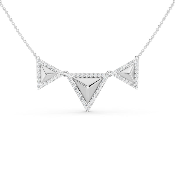 Pyramid Trio Pendant Necklace