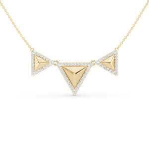 Pyramid Trio Pendant Necklace