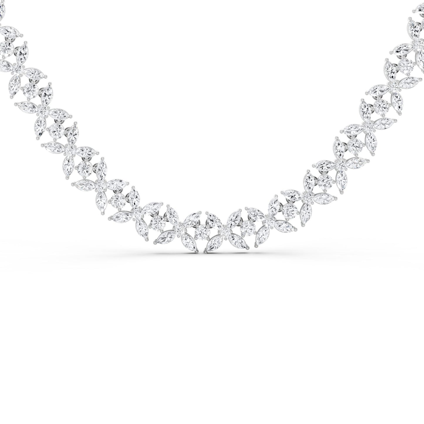 Alyssa Marquise Bouquet Tennis Necklace