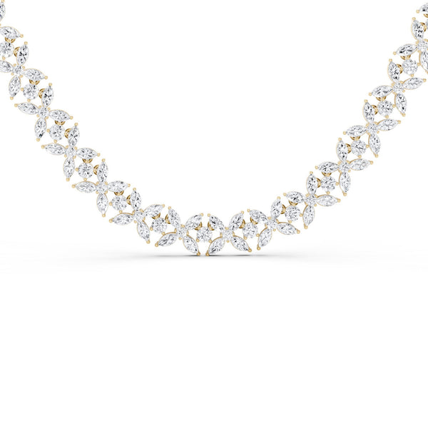 Alyssa Marquise Bouquet Tennis Necklace