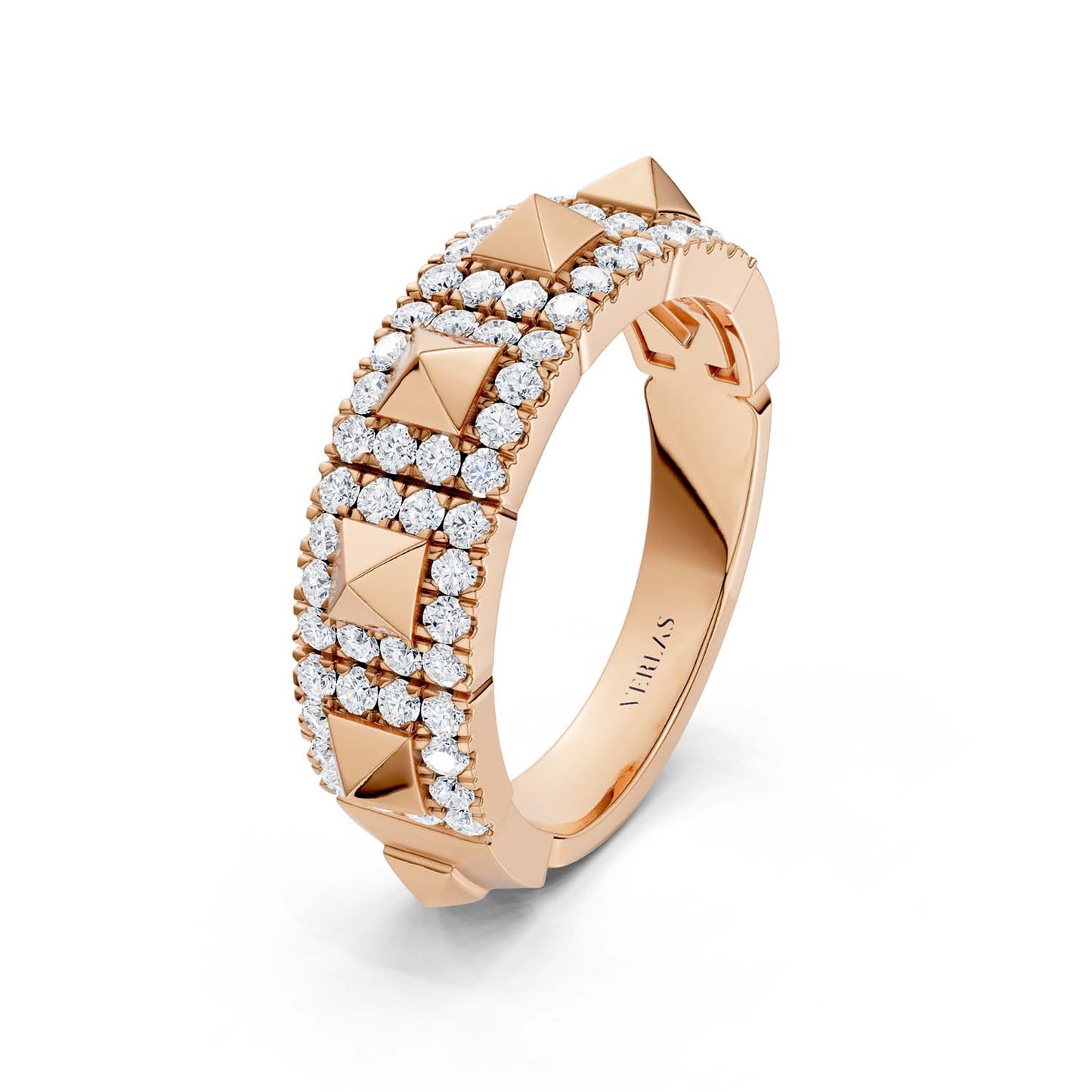 Zenyth Pyramid Luxe Sleek Diamond Band
