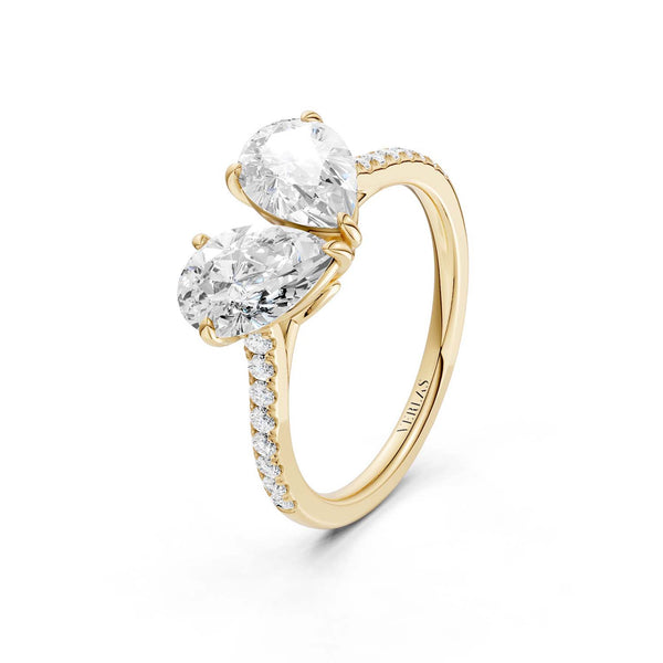 Double Pear Toi-et-Moi Signature Ring