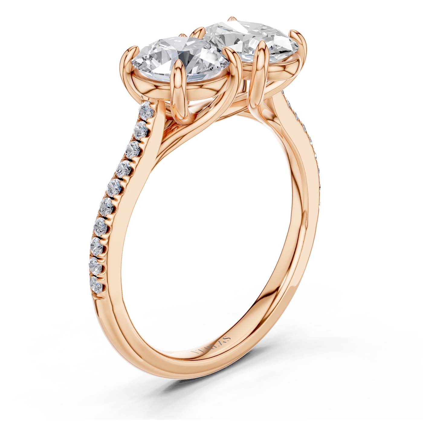 Round Oval Toi-et-Moi Signature Ring