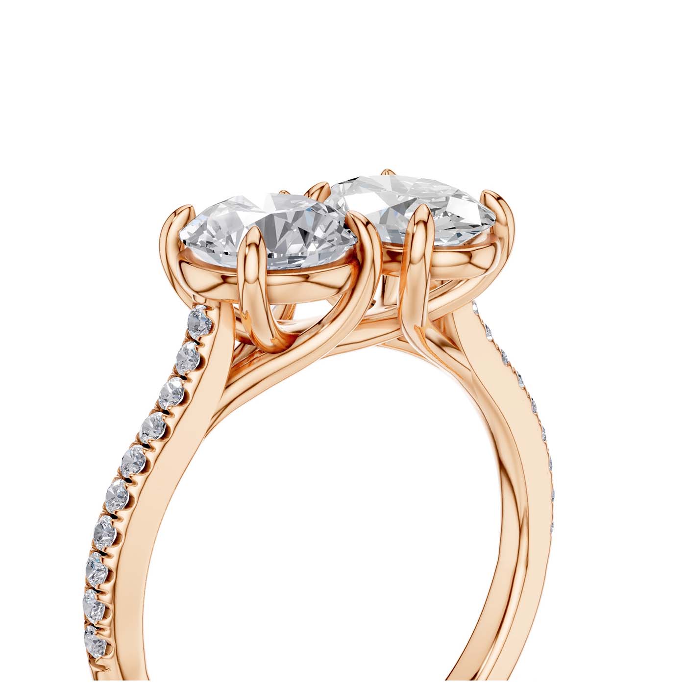 Round Oval Toi-et-Moi Signature Ring