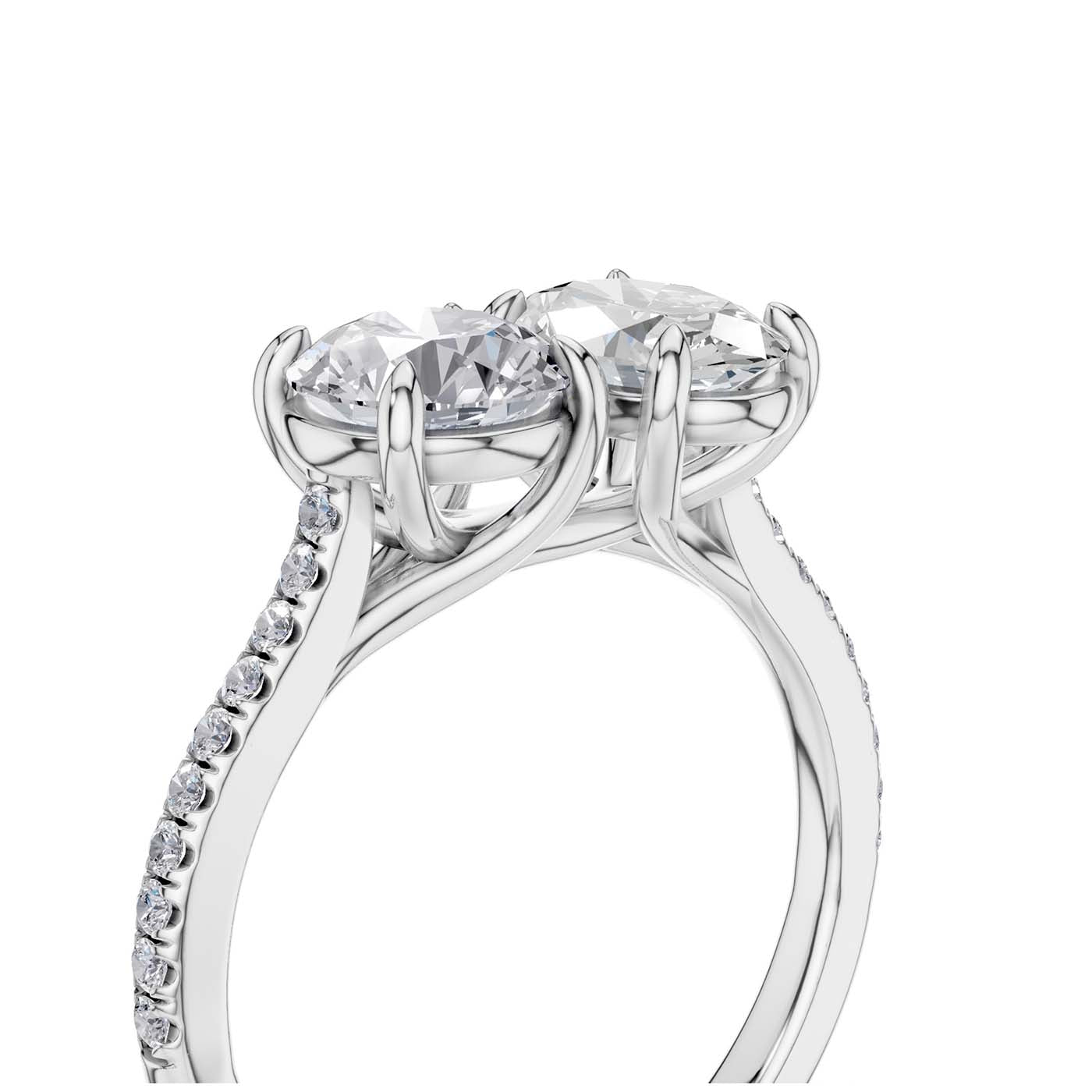 Round Oval Toi-et-Moi Signature Ring