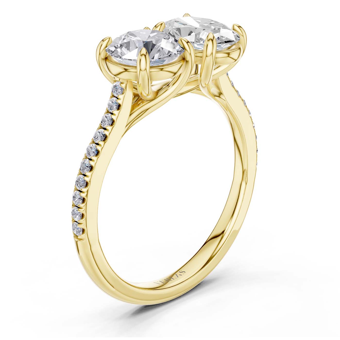 Round Oval Toi-et-Moi Signature Ring