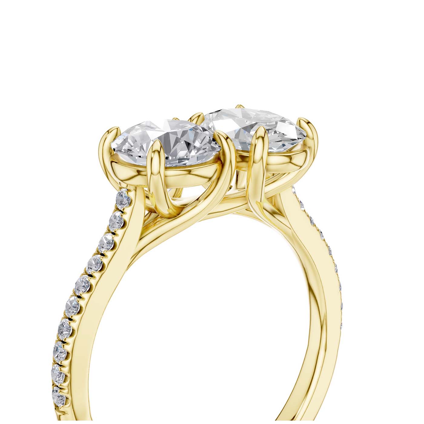 Round Oval Toi-et-Moi Signature Ring