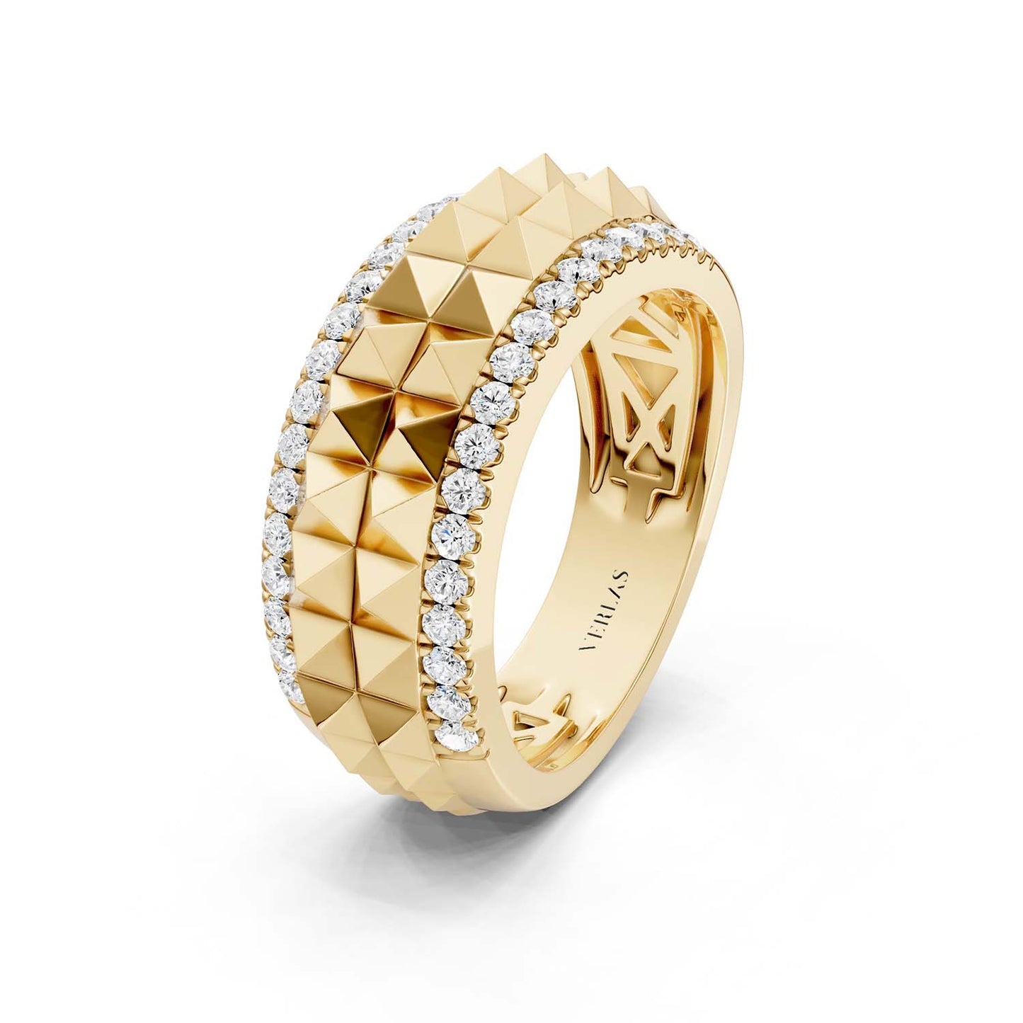 Zenyth Two-Tier Pyramid Diamond Band