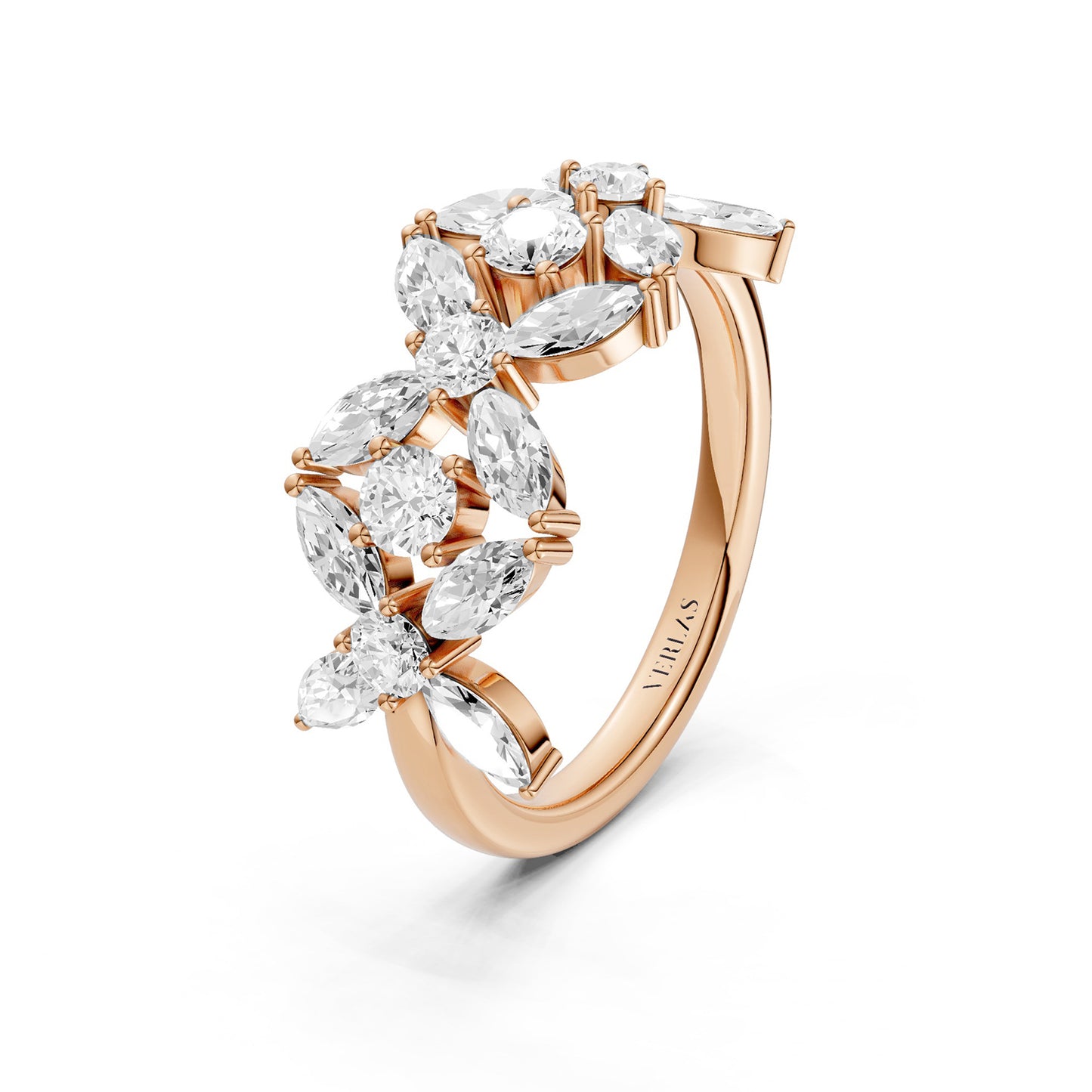 Alyssa Trio Marquise Bouquet Ring