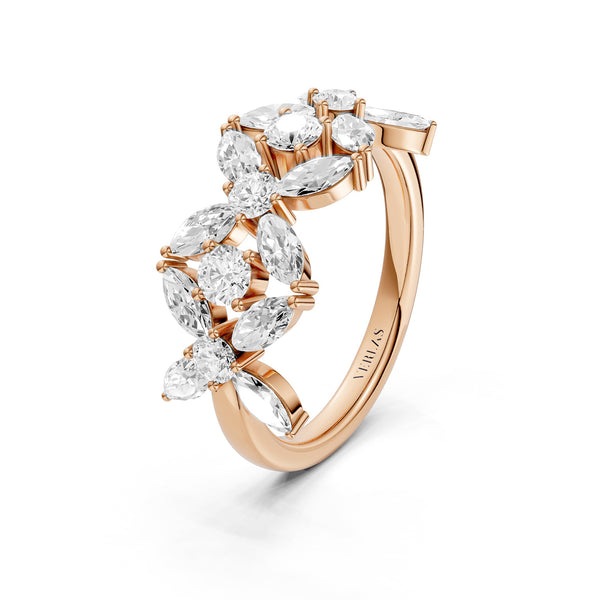 Alyssa Trio Marquise Bouquet Ring