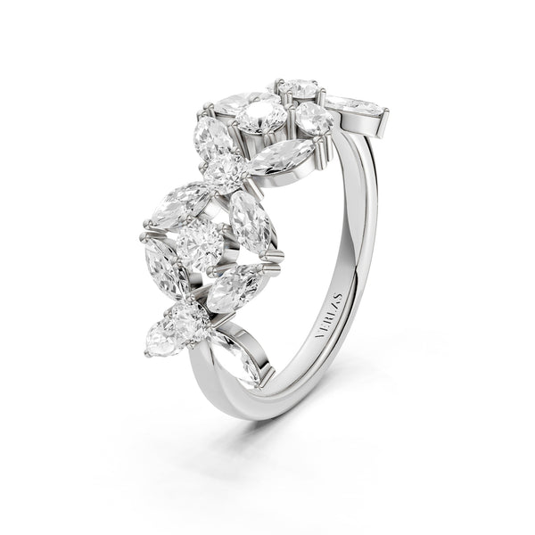Alyssa Trio Marquise Bouquet Ring