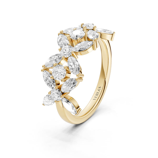 Alyssa Trio Marquise Bouquet Ring