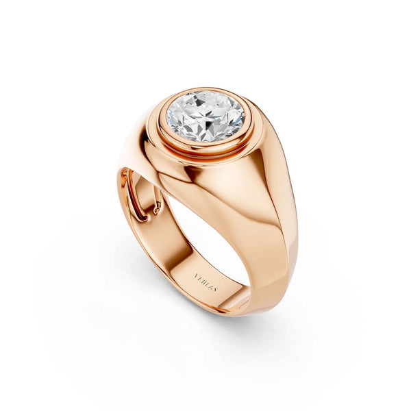 Round-Cut Signet Ring