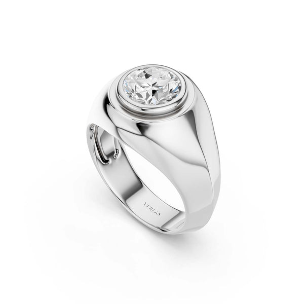 Round-Cut Signet Ring