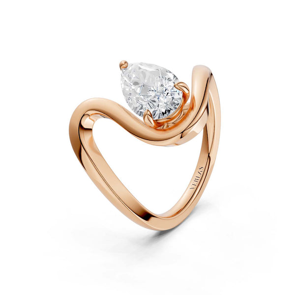Curved Shank Pear-Cut Ring