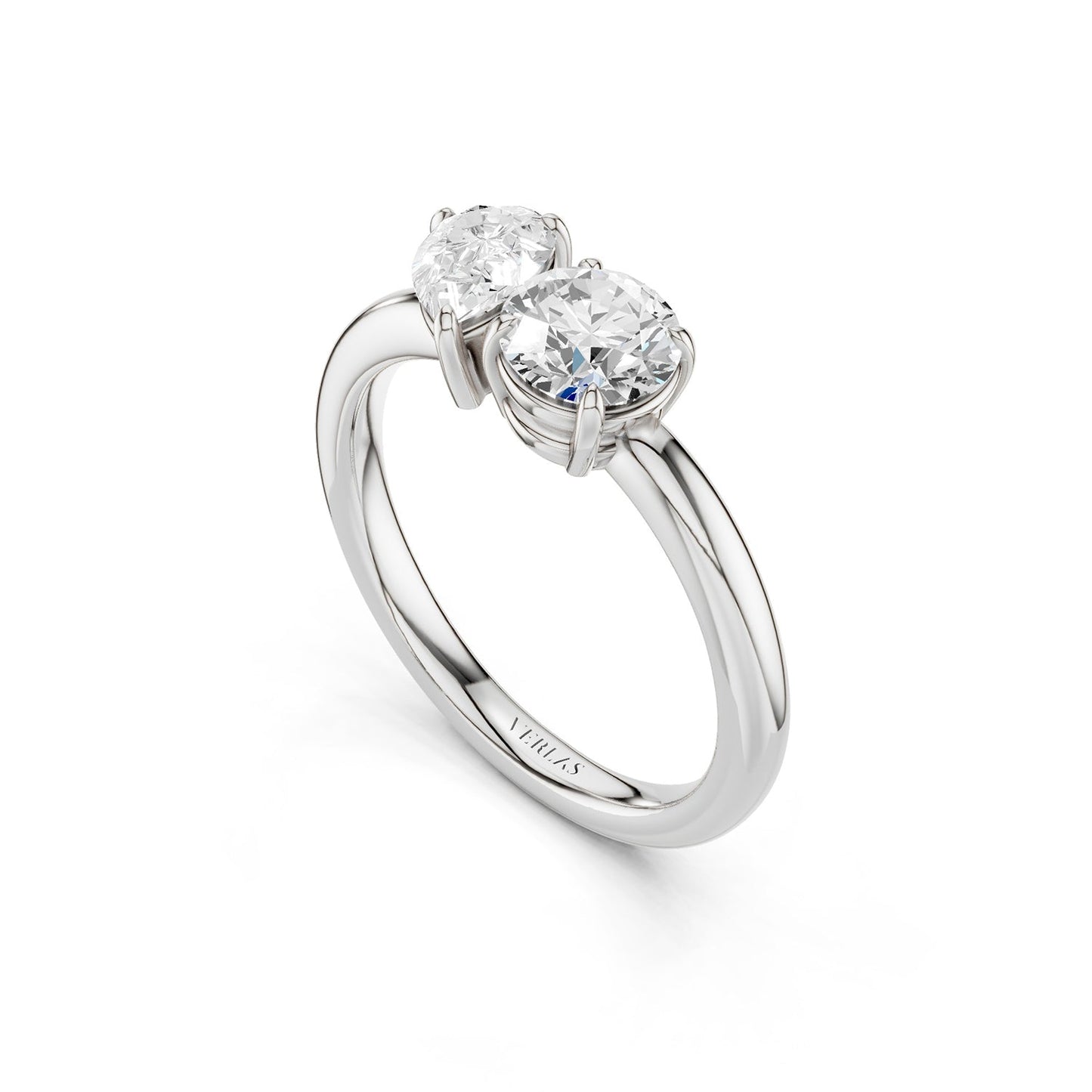 Pear Round Toi-et-Moi Ring
